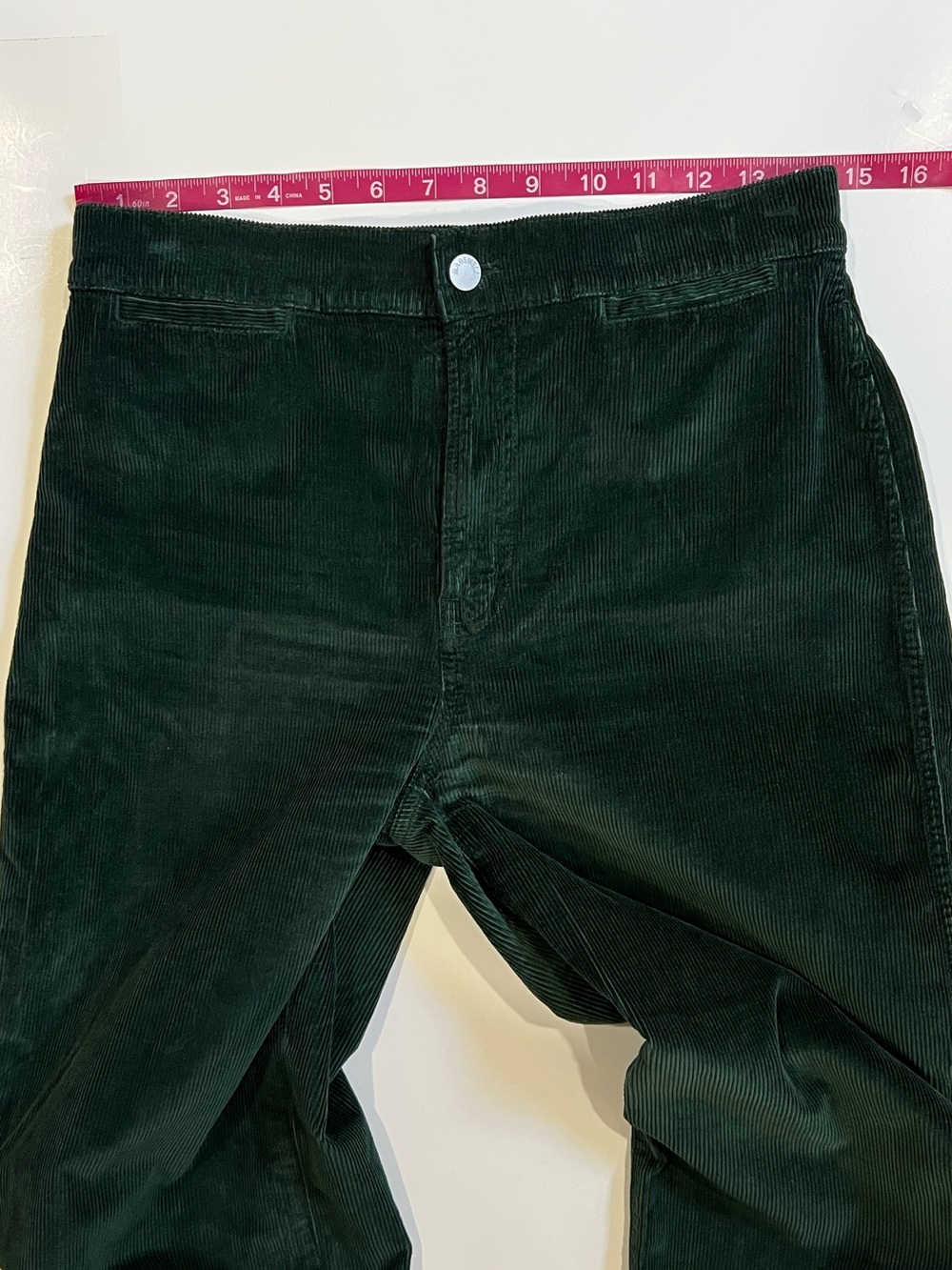 Madewell the Emmett Dark Green Corduroy Wide Leg Pants - Picture 12 of 14